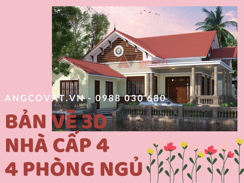 hình ảnh 3d nhà cấp 4