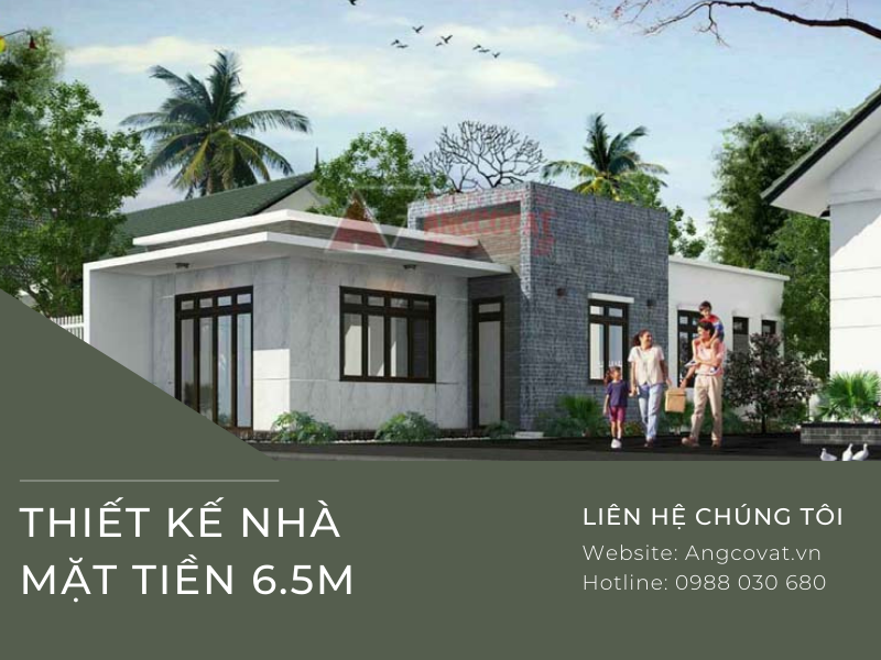 Chọn lọc 10 mẫu thiết kế nhà mặt tiền 6.5m 1,2,3 tầng ăn khách nhất 2020