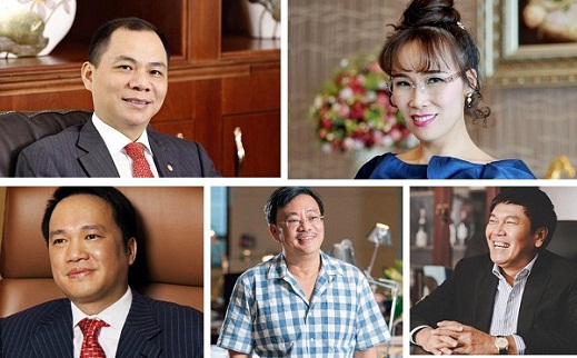 10 người giàu nhất trên sàn chứng khoán Việt Nam năm 2018 - CafeLand.Vn