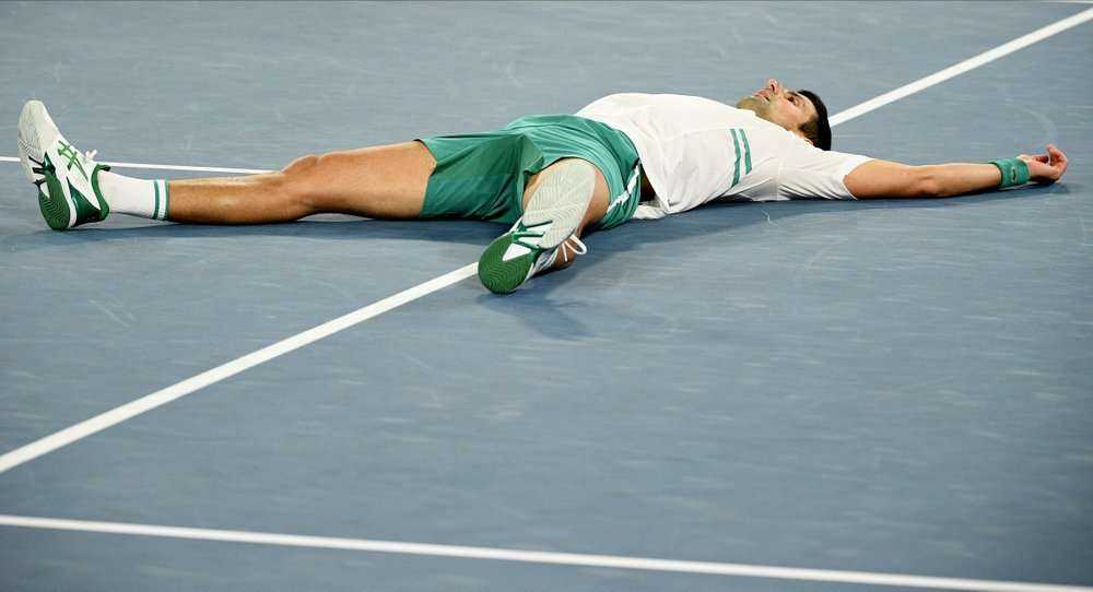Djokovic toàn thắng chín trận chung kết Australia Mở rộng. Ảnh: AP.