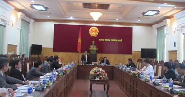 UBND tỉnh Thừa Thiên Huế làm việc với đoàn công tác của Bộ Văn hóa, Thể thao và Du lịch