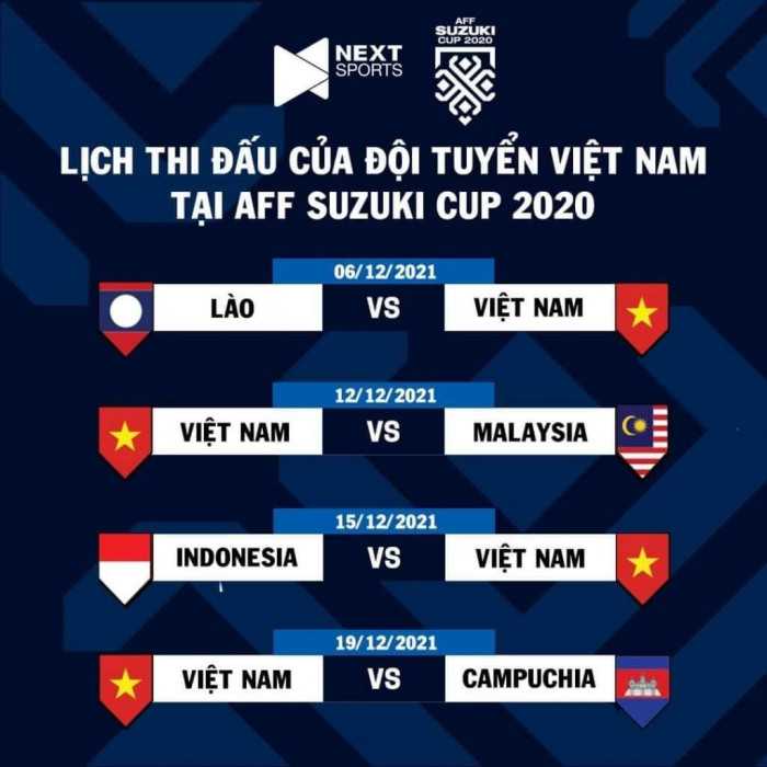 Lịch thi đấu AFF Cup 2021 - lịch thi đấu đội tuyển Việt Nam mới nhất