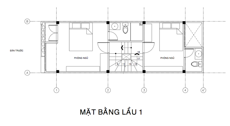 thiết kế nhà phố 3 phòng ngủ