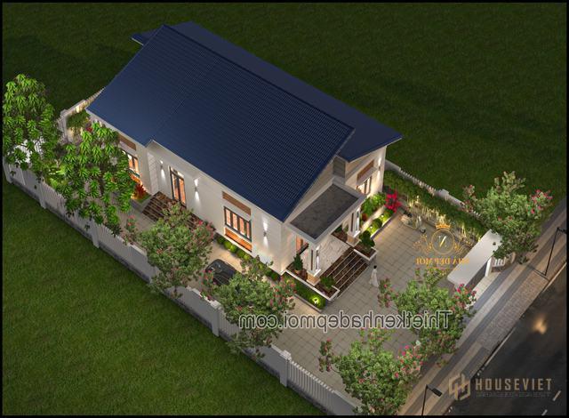 Nhà vườn 1 tầng hiện đại 170m2