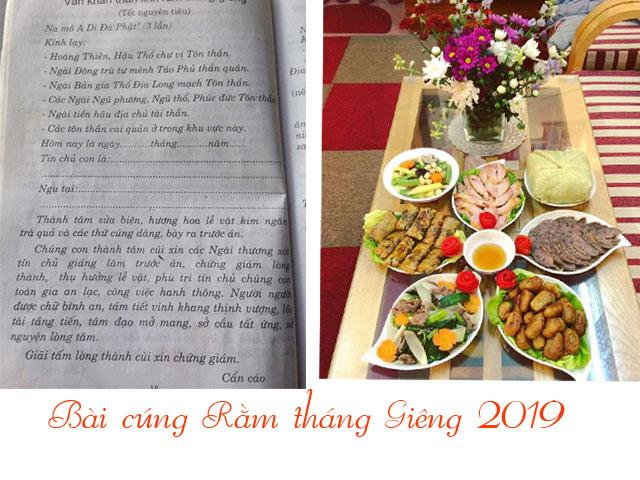 Văn khấn cúng Rằm tháng Giêng 2019 chuẩn nhất