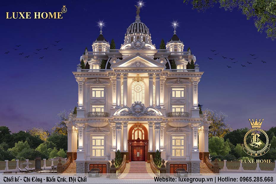 Thiết kế lâu đài cổ điển 5 tầng Anh Tình Tại Đà Nẵng - LD 5112