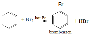 C6H6 + Br2 có xúc tác bột sắt