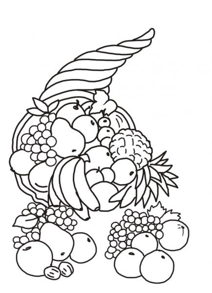Imagen para colorear de la bandeja de cinco frutas en la festividad del Tet ordenadamente ordenada