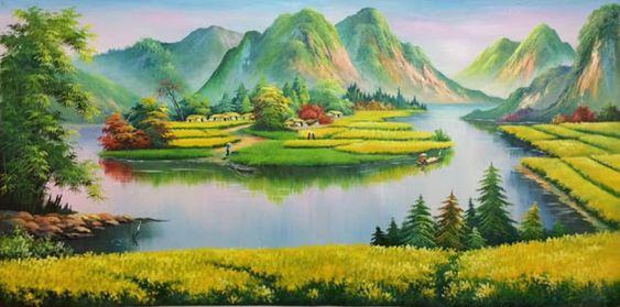 Tranh vẽ phong cảnh Acrylic