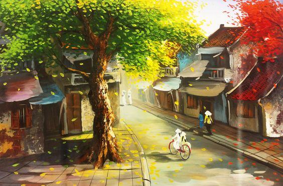 Tranh vẽ phong cảnh Acrylic