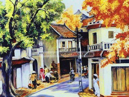 Tranh vẽ phong cảnh Hà Nội