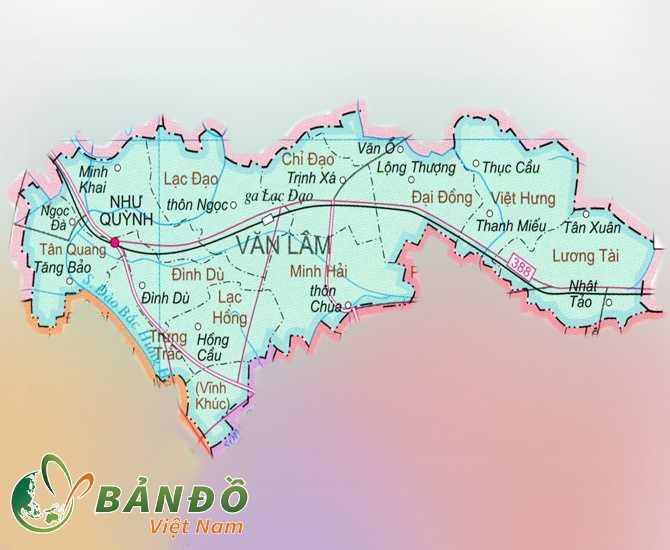 Bản đồ hành chính huyện Văn Lâm