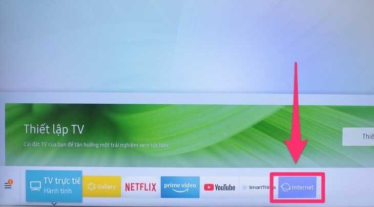Ứng dụng Internet của Smart tivi Samsung