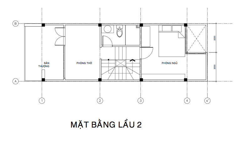 thiết kế nhà phố 3 phòng ngủ