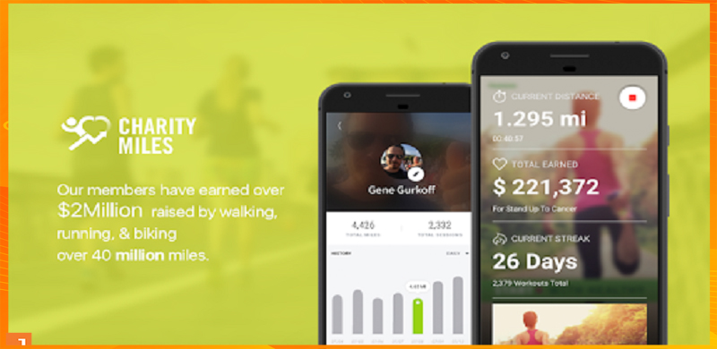 Charity Miles App chạy bộ kiếm tiền