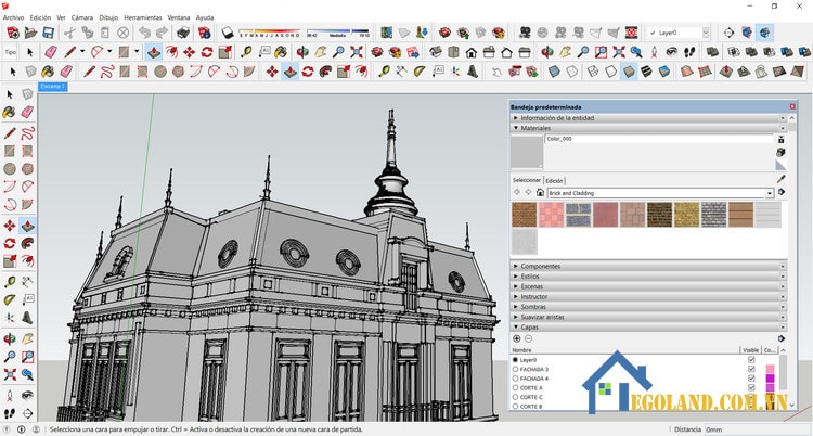 Sử dụng phần mềm Sketchup thiết kế nhà 3D