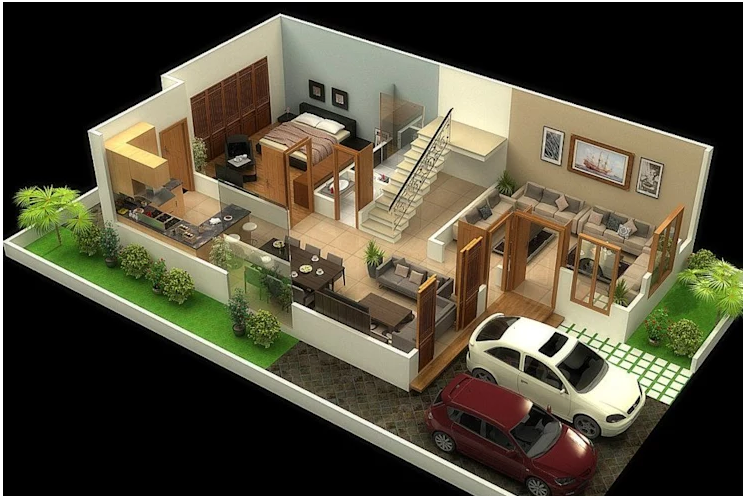 12 sơ đồ nhà 3D đẹp chân thực bạn cần lưu lại trước khi xây nhà