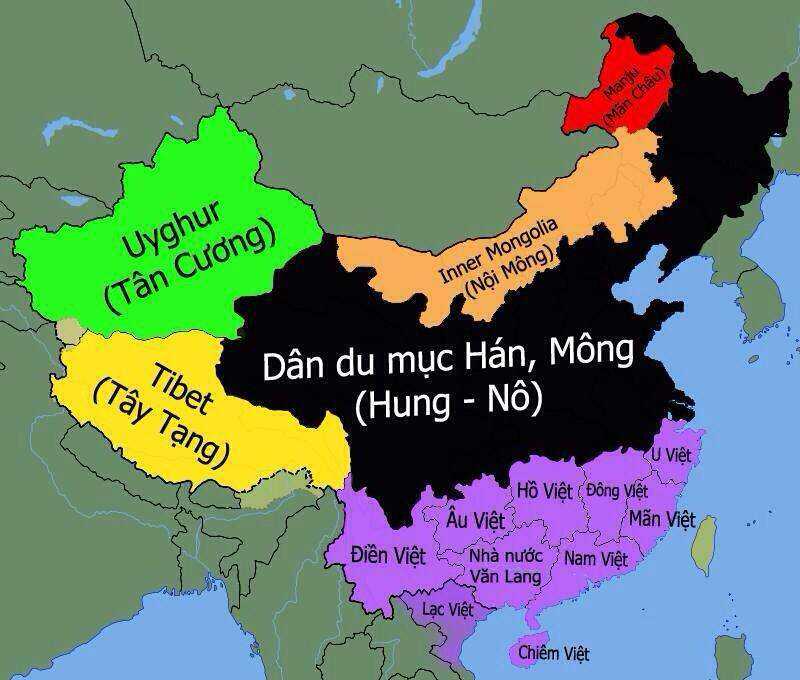 Bản đồ Bách Việt: các bộ tộc người Việt thời cổ đại