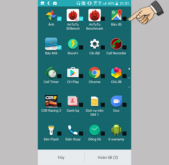 Cách ẩn ứng dụng trên điện thoại HTC (1)