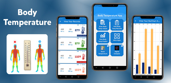 Ứng dụng Body Temperature dùng để đo thân nhiệt chính xác