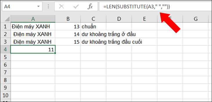 Đếm ố ký tự không tính các khoảng trống