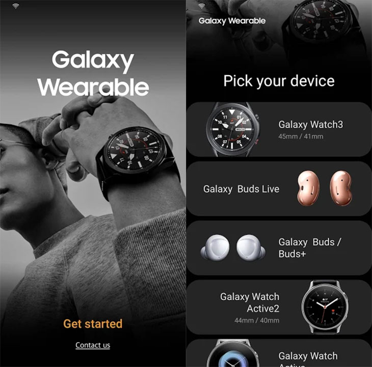 Ứng dụng Galaxy Wearable trên điện thoại