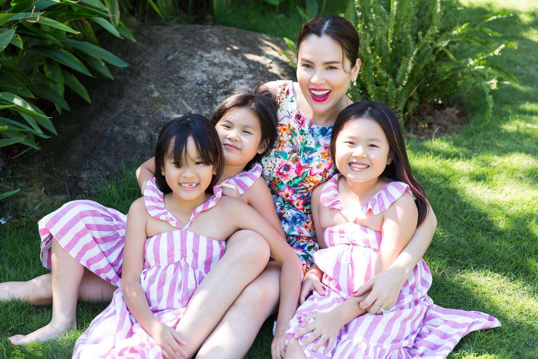 Hoa hậu Phương Lê và ba cô 'công chúa' xinh đẹp