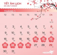 Chi tiết lịch nghỉ lễ, Tết năm 2023