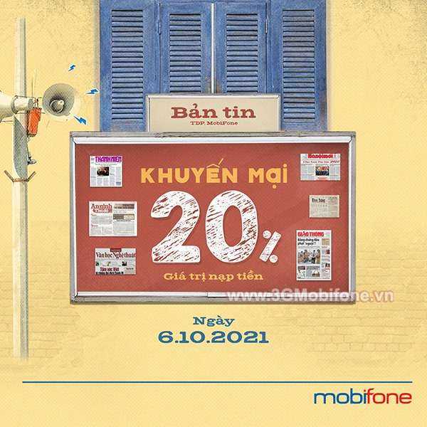 Mobifone khuyến mãi ngày 6/10/2021 ưu đãi ngày vàng toàn quốc 