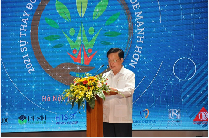 Chủ tịch VACHE, ông Nguyễn Hồng Quân phát biểu tại Chương trình