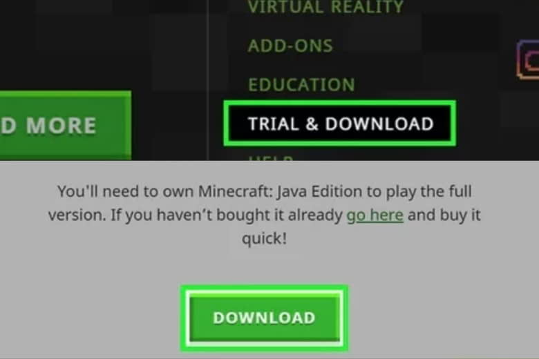 Cách tải Minecraft