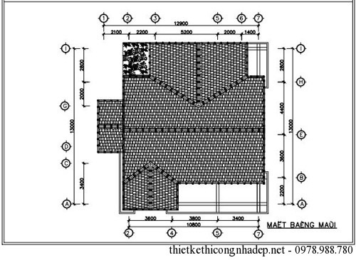 Bản vẽ mặt bằng mái