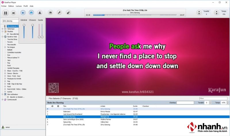 KaraFun Player là một trong những phần mềm hát karaoke trên máy tính miễn phí và nổi tiếng nhất hiện nay