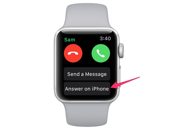 Cuộc gọi tới điện thoại sẽ được hiển thị trên Apple Watch
