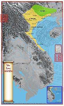 Bản đồ cương vực của nước Văn Lang.