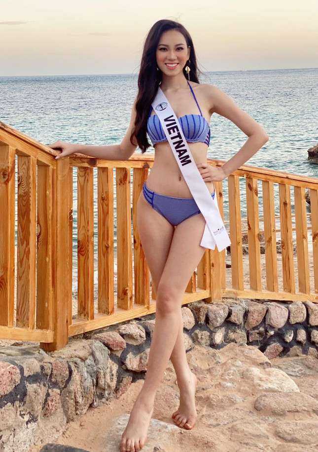 Bị thu giữ trang phục, Ái Nhi phải mặc bikini mua ở chợ Ai Cập tại Hoa hậu Liên lục địa ảnh 1