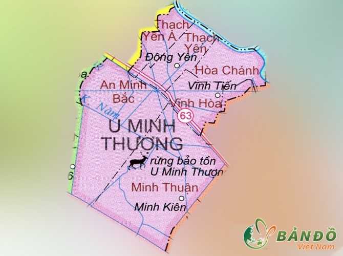 Bản đồ hành chính huyện U Minh Thượng