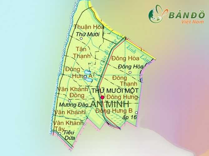 Bản đồ hành chính huyện An Minh