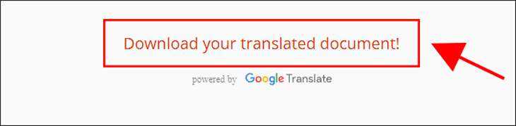 Bạn nhấp chọn Download your translated document! để tải file PDF đã được dịch về máy tính của mình.