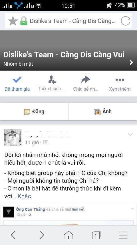 FC Đông Nhi lập group dislike