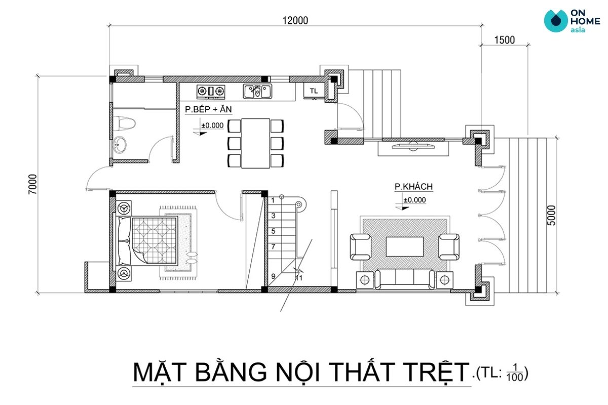 Bố trí mặt bằng cửa chính