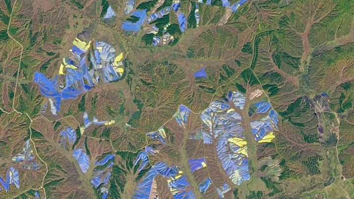 Vệ tinh quan sát Trái đất Landsat 8 đã chụp được hình ảnh ngày 25.9.2017 ở khu vực nông nghiệp tỉnh Hắc Long Giang, đông bắc Trung Quốc. Các cấu trúc trong ảnh là những tấm che chắn bằng nhựa để trồng nhân sâm, ​theo Đài quan sát Trái đất.