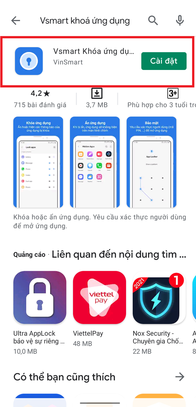Ẩn và khóa ứng dụng vô cùng đơn giản trên Vsmart, giúp bảo mật thông tin - Ảnh 1.