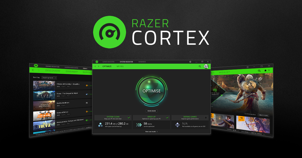 Phần mềm tăng tốc độ game Razer Cortext Game Booster