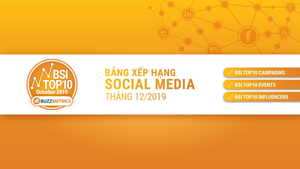 BSI Top10: Bảng xếp hạng social media tháng 12/2019 | Bài viết BSI | Buzzmetrics