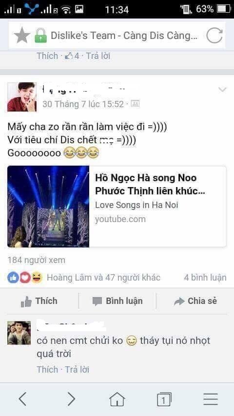 FC Đông Nhi lập group dislike