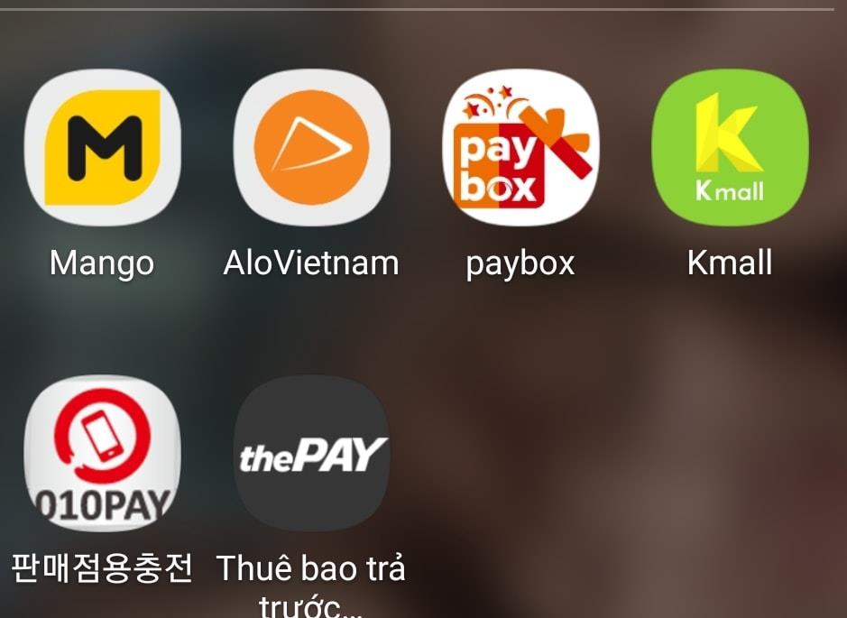 Danh sách các ứng dụng nạp tiền điện thoại và thẻ gọi về Việt Nam ở Hàn Quốc