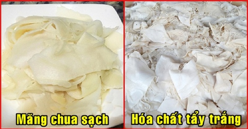 Măng chua ngon thường có màu vàng nhạt tự nhiên