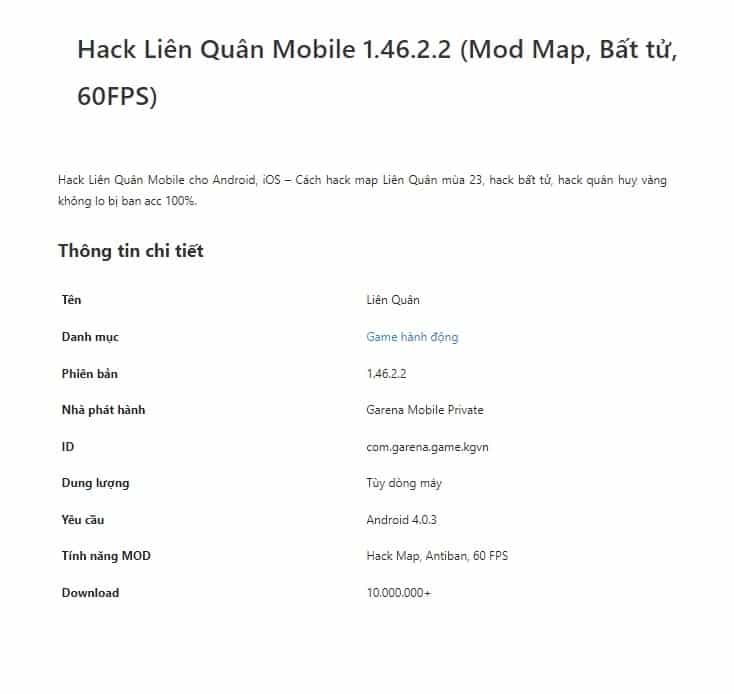 App Hack Map Liên Quân