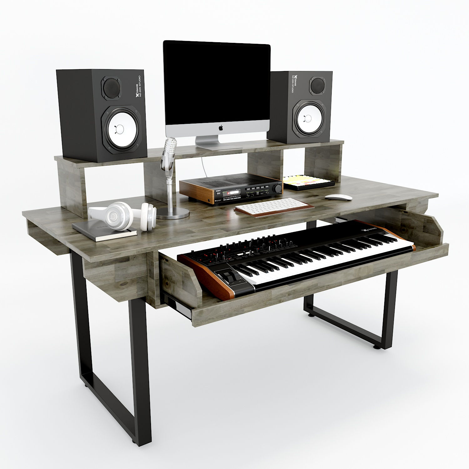 Bàn phòng thu StudioDesk kích thước vừa kiểu dáng đơn giản hiện đại